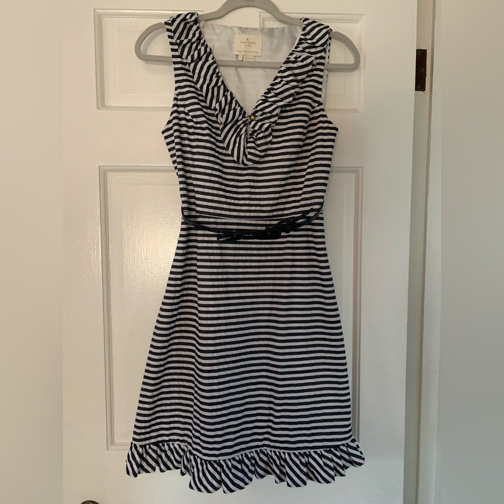 Kate Spade New York Nautical Stripe Sleeveless Dress Sz 4 Wedding, Graduation